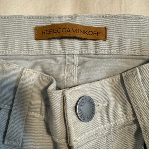 Rebecca Minkoff Sky Blue Thompson Twill Mid Rise Distressed Skinny Jeans NWT - Picture 6 of 14